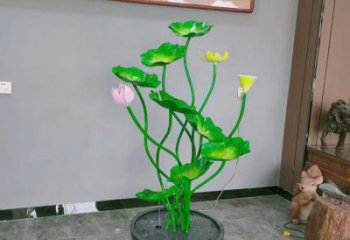 馬尾荷花雕塑異型優(yōu)選，城市裝飾，展示荷花雕塑定做