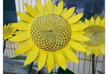 漳州抽象花籃雕塑展品，小區雕塑，葵花花籃雕塑工程制作精選