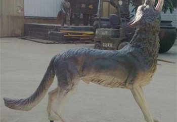 武威銅狼雕塑廠家，銅雕動物狼，仿真工藝制作