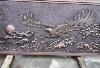 臨夏老鷹浮雕訂做，景區雕塑，鍛銅動物浮雕定價