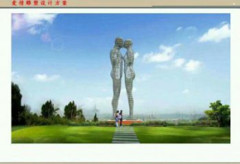 潮州鏤空人物雕塑承接，陸地?cái)[件，鐵藝字母人物雕塑制造商