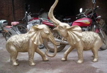 深圳大象雕塑制造商，小區擺件，銅大象雕塑提供