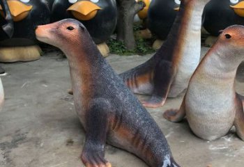 佛山園林海豹雕塑