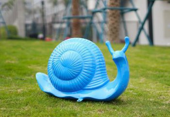 深圳彩繪蝸牛雕塑廠家，園林動物小品，玻璃鋼蝸牛雕塑生產