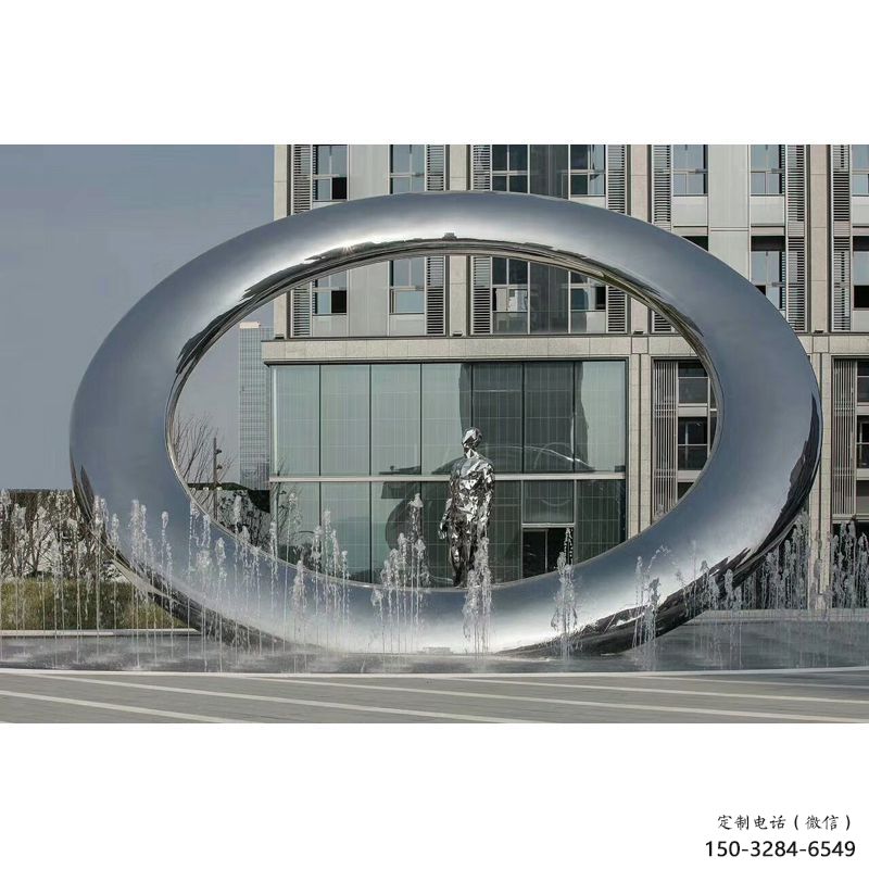 畢節(jié)小區(qū)圓環(huán)雕塑，水簾噴泉雕塑，水景藝術(shù)效果