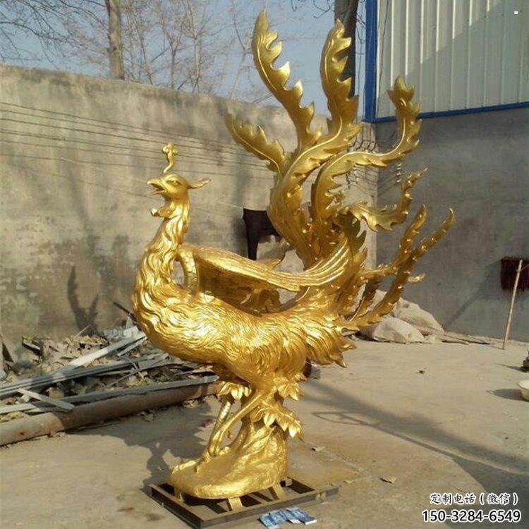 秀英鳳凰雕塑廠家，鍛造工藝，銅鳳凰雕塑廠家承接