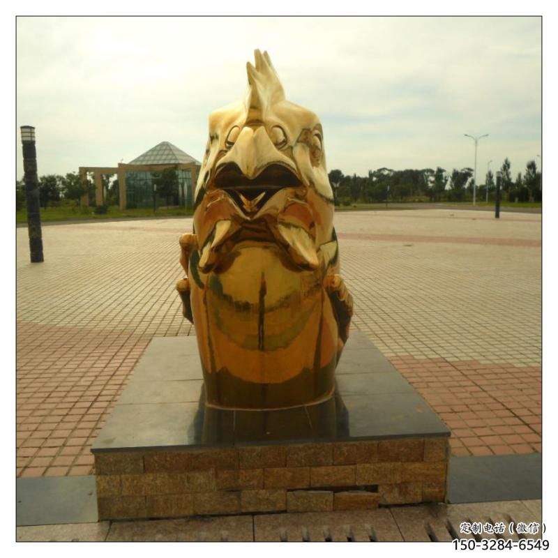 鶴崗不銹鋼生肖雕塑，鍍鈦工藝，公園廣場戶外擺放