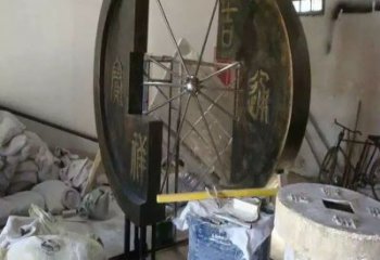 信陽園林銅錢雕塑精選，陸地擺件，公園銅錢雕塑精品