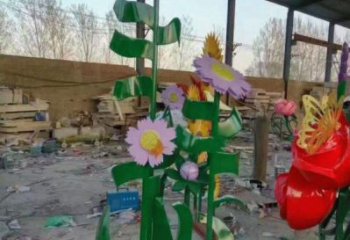 大興安嶺茉莉花雕塑訂做，城市雕塑，不銹鋼茉莉花雕塑廠