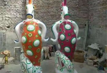 道里幼兒園河馬雕塑，動漫文化雕塑，卡通動物制作