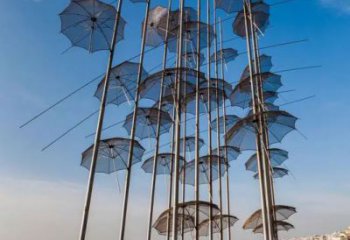 雞西步行街雨傘雕塑