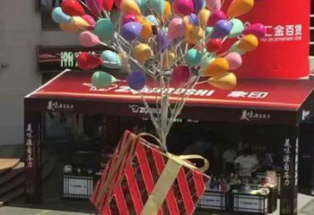通化氣球樹雕塑承接，美陳雕塑，玻璃鋼氣球樹雕塑制造