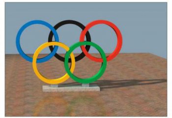 鼓樓五環(huán)不銹鋼雕塑，現(xiàn)代景觀擺件，烤漆工藝制作