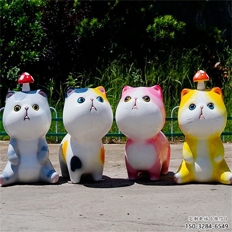 鷹潭房地產貓咪雕塑，仿古動漫雕塑，公園動物制造