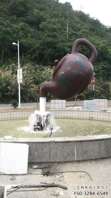 撫州小區天壺標志雕塑，多彩藝術，天壺雕塑生產廠家
