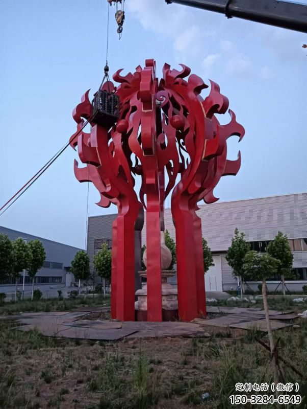 大東火球雕塑，精神堡壘火球雕塑落地展示