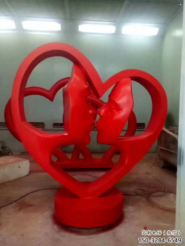 和林格爾制造心形人物雕塑供需，鋼管組合，雕塑工程制作供應(yīng)