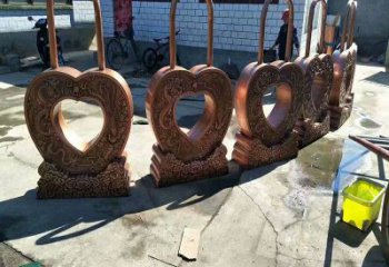 新建景觀同心鎖雕塑供應，藝術雕塑，現代鎖子雕塑供求