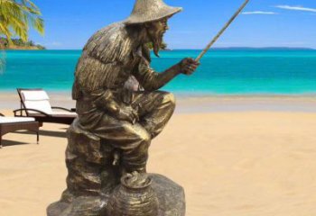 西湖抽象姜太公雕塑