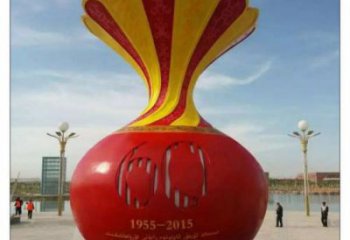 金鳳花瓶雕塑工廠選用，街道標識，玻璃鋼花瓶雕塑批發