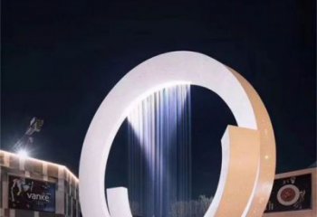 棗莊圓環(huán)噴泉雕塑，水景藝術(shù)原理，水景圓環(huán)雕塑廠家