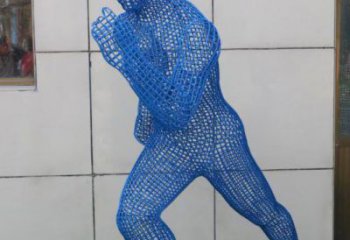 菏澤鏤空跑步雕塑，標識雕塑，烤漆鐵藝人物雕塑優選