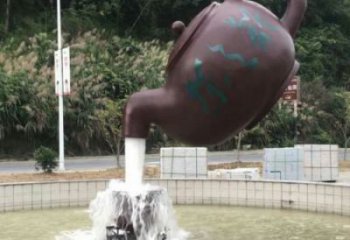 菏澤小區天壺標志雕塑，多彩藝術，天壺雕塑生產廠家