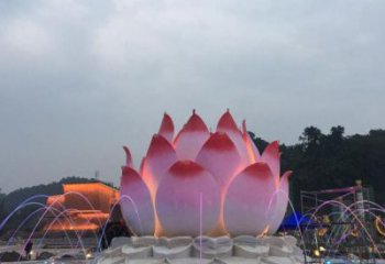 萬柏林蓮花雕塑廠家，景區雕塑，水景蓮花噴泉雕塑精選