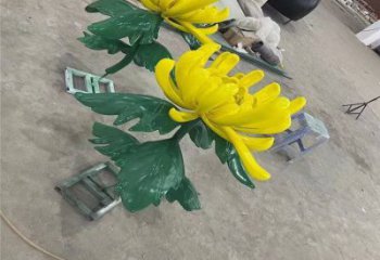 榆林景區(qū)菊花雕塑優(yōu)選，圓雕體系，城市菊花雕塑選定