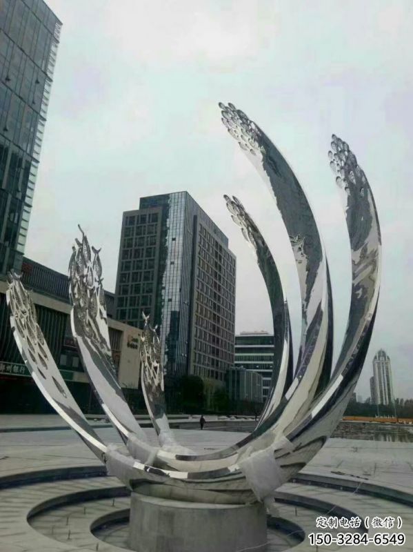 銅川地面噴泉雕塑小品，圓環(huán)結(jié)構(gòu)概念，旱地水景噴泉體系