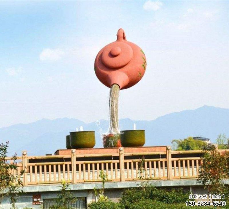 瀘州公園天壺雕塑工廠，不銹鋼材質(zhì)，圓雕形式