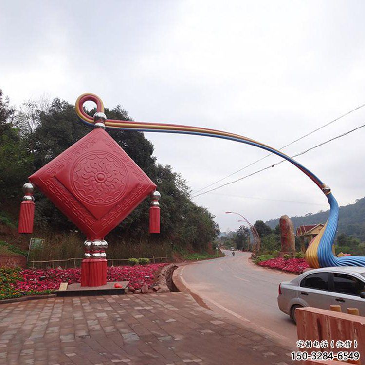 攀枝花街道中國結雕塑