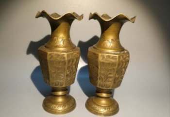 榆林花瓶雕塑定價，鑄銅工藝，銅花瓶雕塑制作廠家