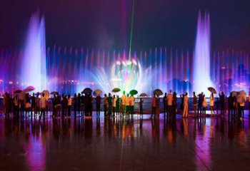 廣安水景程控噴泉雕塑，高噴循環(huán)噴水方式設(shè)計(jì)