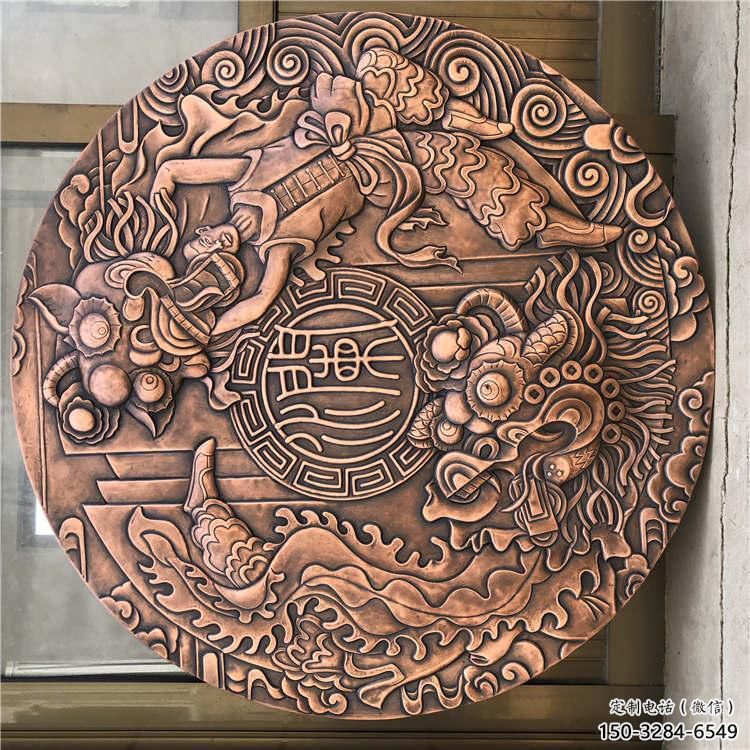 山南戶外浮雕供求，村標概念，鍛銅浮雕制作廠家