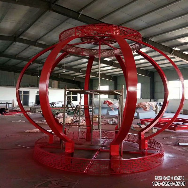 嘉黎景觀燈籠雕塑優(yōu)選，陸地擺件，園林不銹鋼燈籠雕塑供應(yīng)