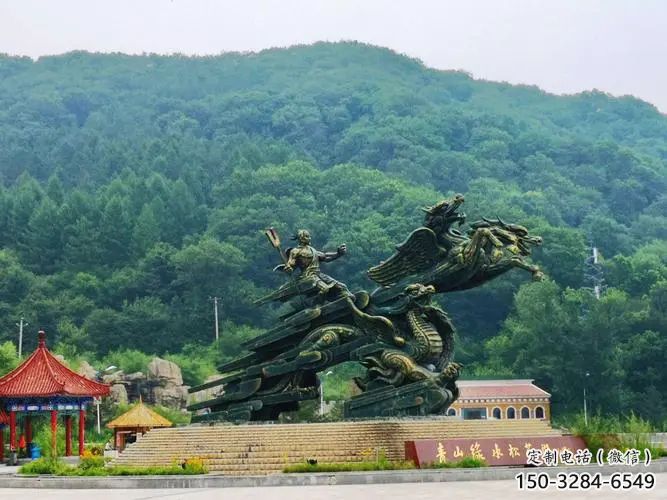 當(dāng)雄夸父逐日雕塑，鑄銅神話人物雕塑