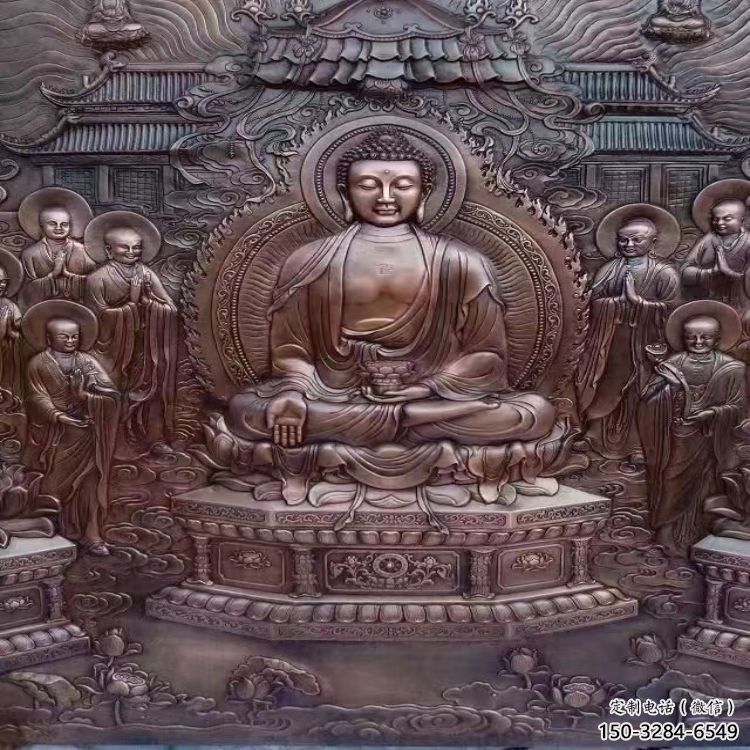 玉溪鍛銅浮雕常用，寺廟景觀，黃銅佛像浮雕生產商