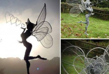 西湖小精靈雕塑，抽象卡通雕塑，美陳人物擺件